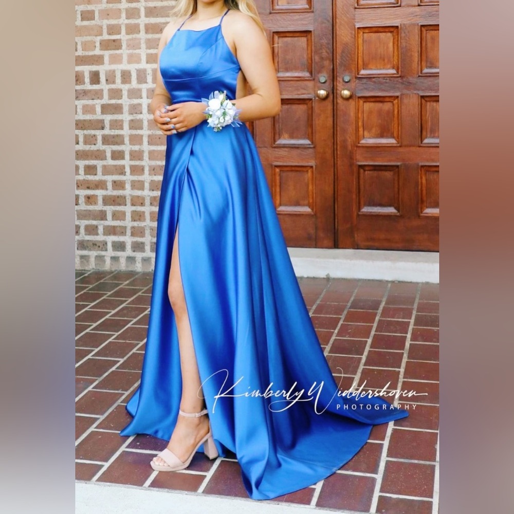 Royal Blue Simple Dress